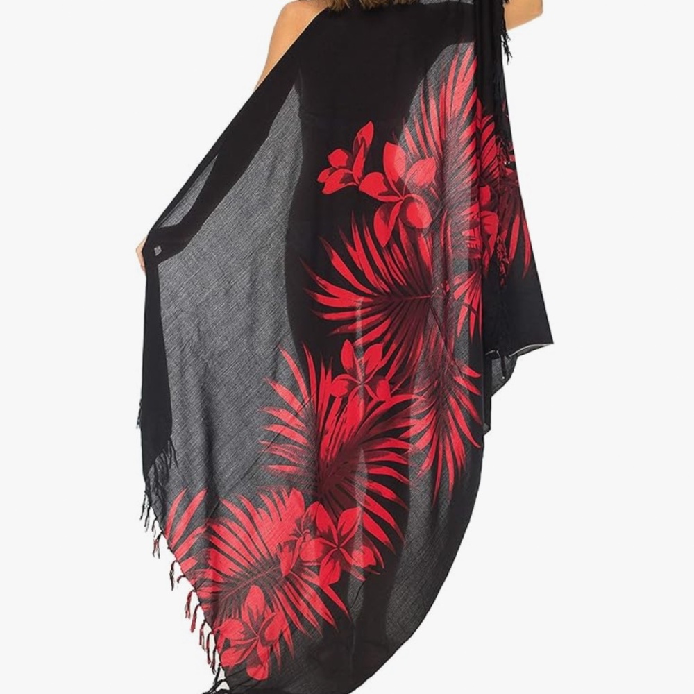 Womens Beach Swimsuit Cover Up Palm Tree Sarong Wrap